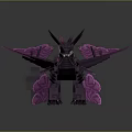 Purple Dragon Game Movie Character With Intricate Wings And Mythical Body Design