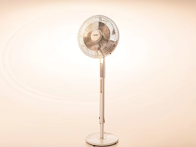 Standing Air Conditioner Fan With Modern Design Adjustable Height And Metal Base 3d model