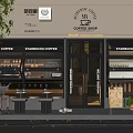 Starbucks Coffee Storefront With Origin Coffee Shop Signage Glass Door And Outdoor Seating