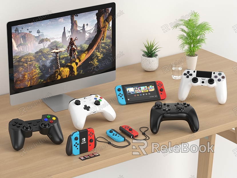 Modern gamepad console display model