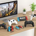Modern gamepad console display 3d model