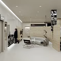 Modern Luxury Womens Clothing Store Interior With Elegant Stone Decor And Stylish Fashion Display Mannequins
