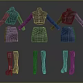 Stylish Cropped Jackets Short Skirts And High Heel Boots With Metallic Details