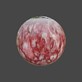 Game Movie Character Detailed Eyeball Design With Red Iris Gold Pupil and Textured Sclera