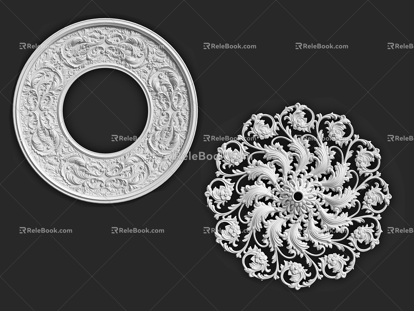 European-style Simple Carved Carved Decoration Carved European-style Carved Pattern Carved 3d model