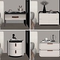 Modern bedside table 3d model