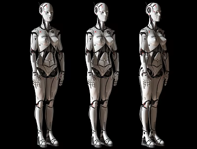 Modern Robots Female Robots 3d model