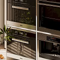 Modern Kitchen With Built In Oven Coffee Machine And Stainless Steel Appliances