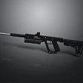 Modern Black Tactical Rifle With Scope Magazine And Ergonomic Grip Design