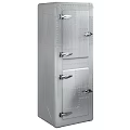 Modern Metal Entryway Side Cabinet With Multiple Doors And Storage Design
