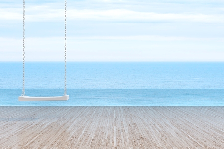 Modern Swing Seaside View 3d model