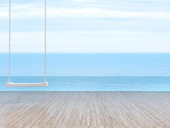 Modern Swing Seaside View 3d model