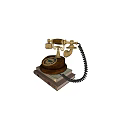 Vintage Telephone With Classic Brass Design Placed On Stack Of Old Books