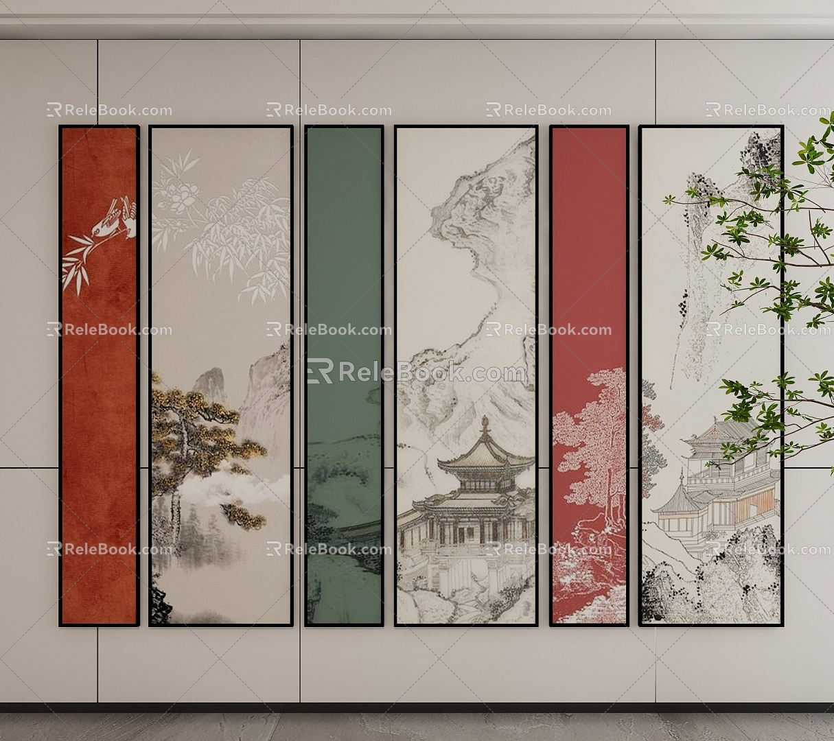 New Chinese Style Decorative Hanging Painting model