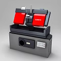 Professional Industrial Cutting Machine with Red Panels Black Body and CH450A Model Control Panel