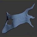 Elegant Blue Shiny Mask With Intricate Patterns For Daily Home Use