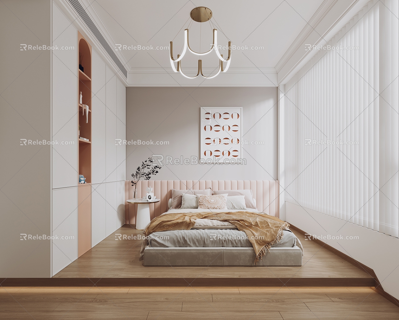 Modern Children's Room Girls Room 3d model