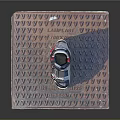 White And Blue Ski Boots With Buckles Placed On Textured Non Slip Mat