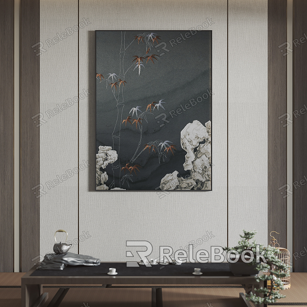 New Chinese-style Plant Painting Hanging Painting Decorative Painting model