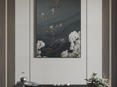 New Chinese-style Plant Painting Hanging Painting Decorative Painting model