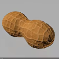 Whole Shelled Peanut Plant Seed With Orange Textured Surface On Dark Background And Reflection