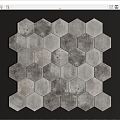 Modern Tile Hexagon Antique Cement Tile 3d model