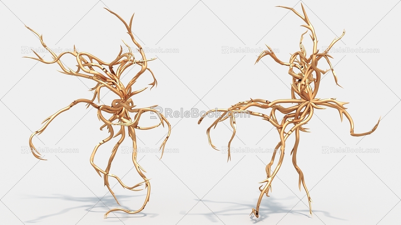 Dead Branch Growth Art Device Mineral Art Device Ornaments Device 3d model