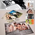 Summer Fashion Magazine Pages Featuring Women In Bikini On Outdoor Grass