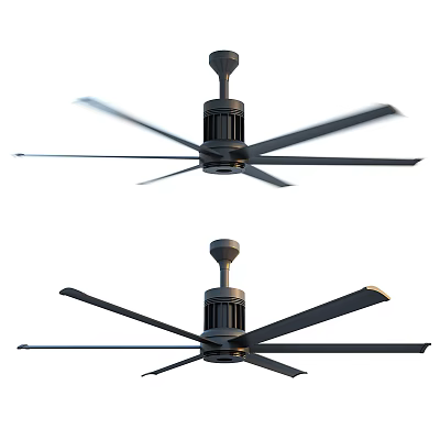 Modern Air Conditioning Fan With Multiple Blades And Ceiling Mount Design For Home Use 3d model