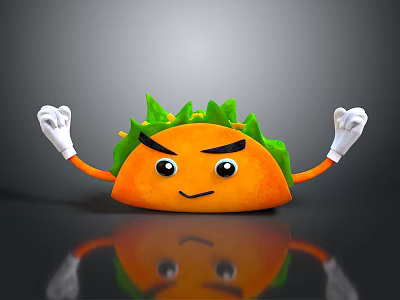 Modern Egg Cake Cartoon Food Cartoon Food Cake 3d model