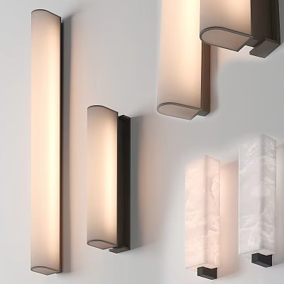 Modern Contemporary Wall Lamps With Sleek Metal Frames And Soft Illumination For Interior Decorative Lighting 3d model