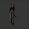 A Man In Pirate Costume With Bandana Beard Belt Boots And Outstretched Arms