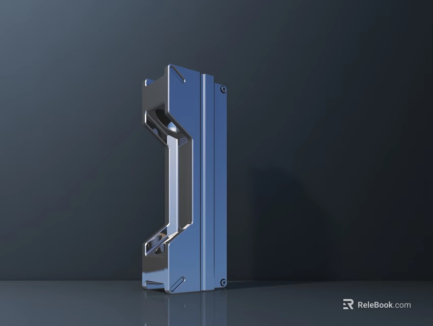 Durable Metal Hardware Tool Bracket With Shiny Surface For Industrial Use 3d model