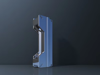 Durable Metal Hardware Tool Bracket With Shiny Surface For Industrial Use 3d model