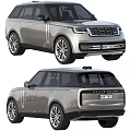 Silver Range Rover Front And Rear View