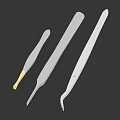 Stainless Steel Tweezers With Various Tip Shapes As Precision Tools For Professionals