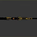 Modern Tactical Weapon With Yellow Red Camouflage And Double Barrel Design