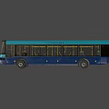 Turquoise and Navy Blue City Bus Exterior With Side Windows And Front Windshield