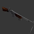 Vintage Rifle With Wooden Stock Metal Components And Detachable Magazine Classic Design