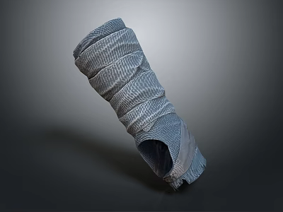 Gray Elastic Tubular Support Bandage With Woven Fabric Wrap Design 3d model