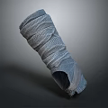 Gray Elastic Tubular Support Bandage With Woven Fabric Wrap Design