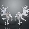 Two Unique White Branch Shaped Decorative Items For Home Decoration