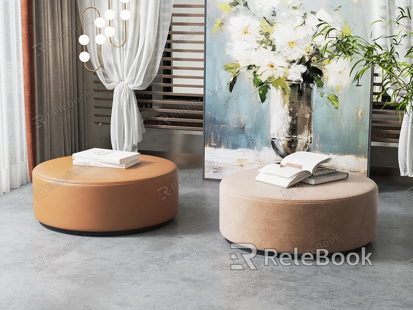 Modern sofa stool sofa stool combination model