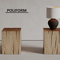 poliform Silent Wind Side Several Solid Wood Side Several Table Lamps 3d model