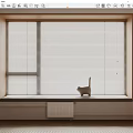 Modern Bay Window Blinds 3d model