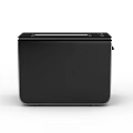 Modern Black and Silver Locker with Sleek Surface and Compact Design
