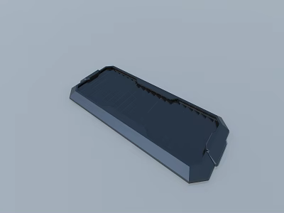 Modern Black Swing Door With Sleek Surface And Contemporary Design 3d model