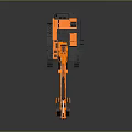 Hitachi Orange And Black Crawler Excavator With Large Bucket And Spacious Cab