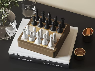 Five Dimensional Chess Mini Chess Board Game Chess Toys Educational Chess Decorative Furnishings 3d model