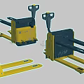 Durable Industrial Equipment Featuring Three Yellow Pallet Trucks For Efficient Material Handling